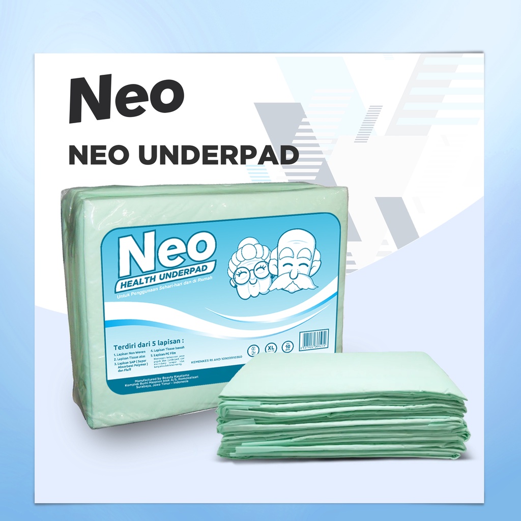 Neo Health Underpad 60x90 Unfold Popok alas dewasa isi 10pcs