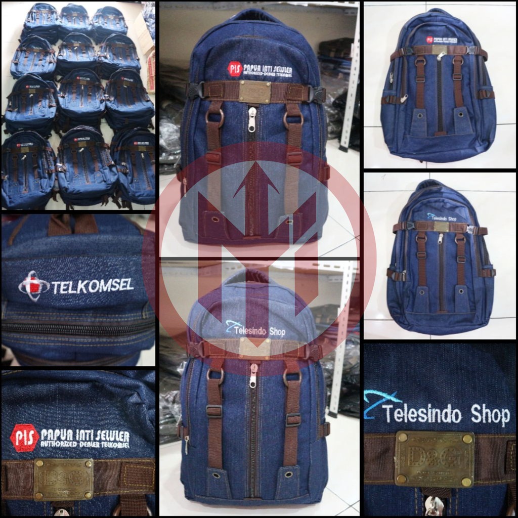 

Produsen Tas Souvenir Seminar Backpack Promosi Instansi Telkomsel Telesindo Formal