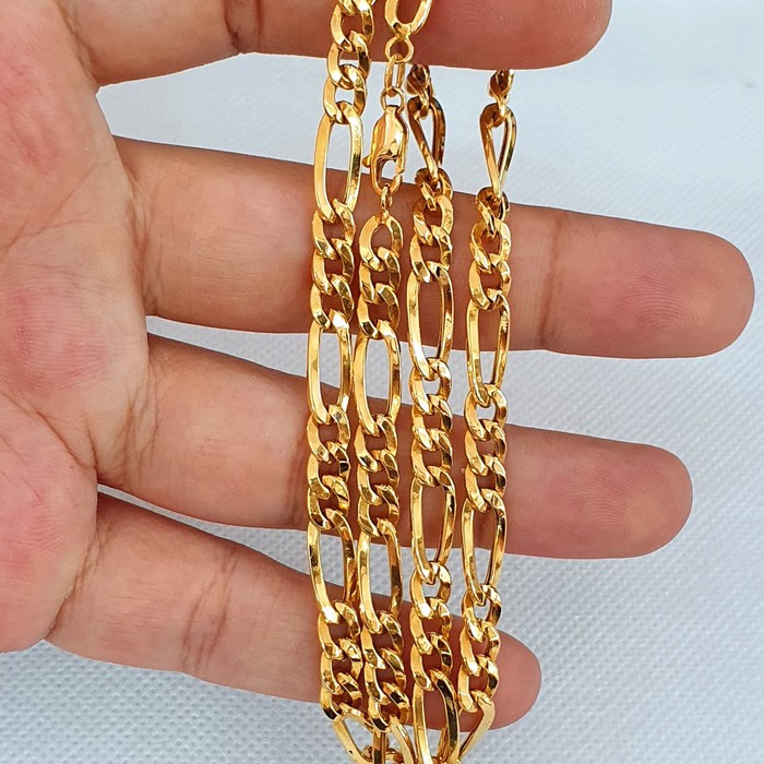 kalung hollow gepeng sisik naga kalung tanggung emas 70% 700 70 %
