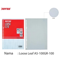 

Loose Leaf Isi Kertas File Binder Joyko A5 - 100 GR Grid 100 Lembar