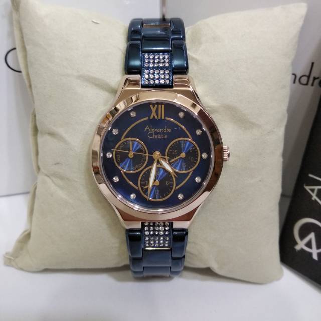 jam tangan wanita Alexandre Christie AC 2731 rose blue