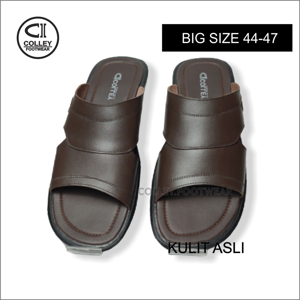 COD - 100% KULIT ASLI SANDAL KASUAL PRIA COLLEY / SANDAL TRENDI CLY-SDB-0222