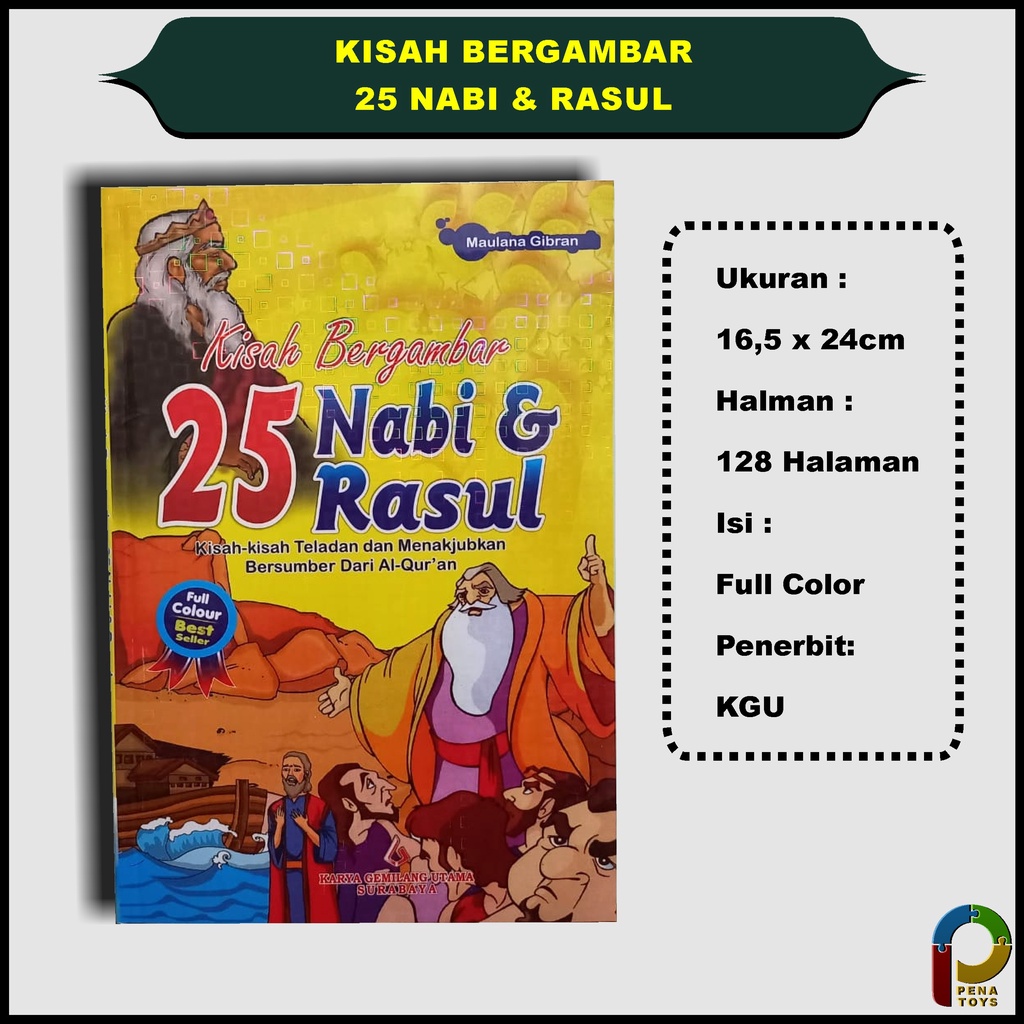 Jual Buku Cerita Anak Kisah 25 Nabi Dan Rasul Bergambar Full Colour ...