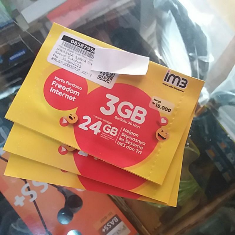 perdana indosat 3gb ori jateng jabar