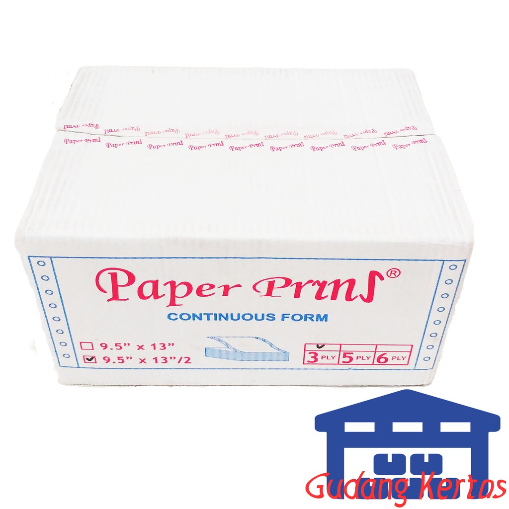 

CONTINUOUS FORM 91/2 X 13/2 3PLY PAPERPRYNS (BAGI 2)