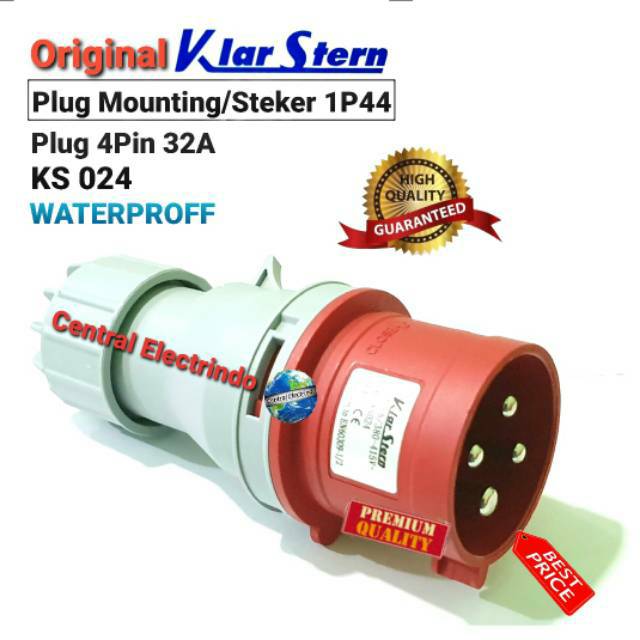 Plug Mounting/Male Steker 4Pin 32A (KS 024) KlarStern High Quality.