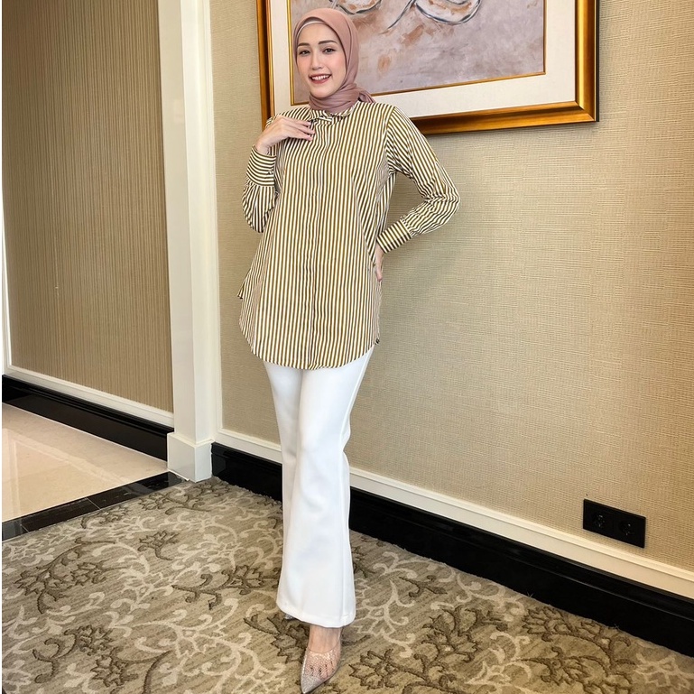 Radwah - Basic Poppy Top Stripe - Atasan Wanita