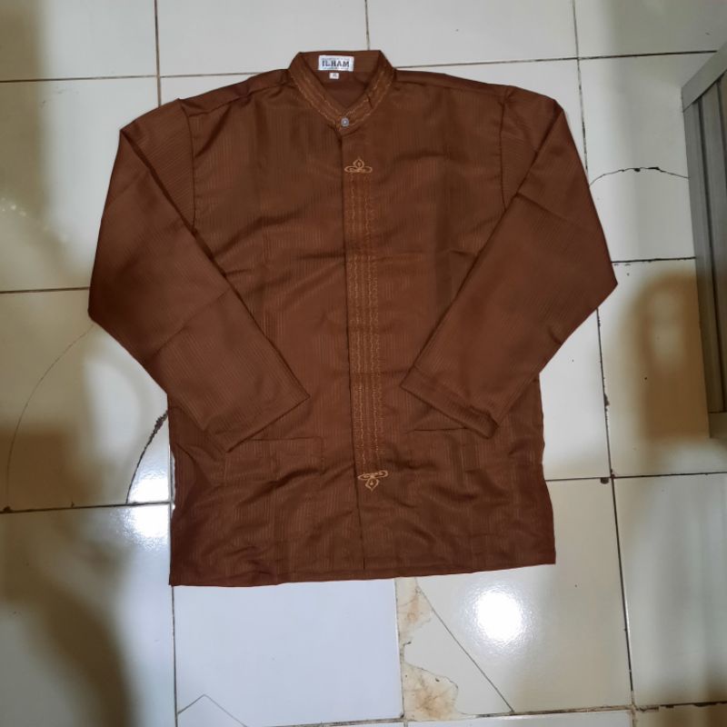 BAJU KOKO TAQWA DEWASA LENGAN PANJANG MURAHHHH-Coklatt