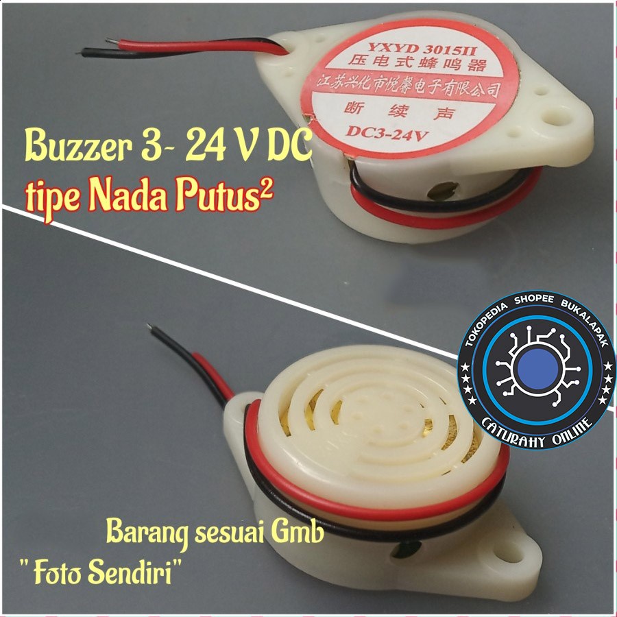 buzzer 3 - 24 Volt Buser 12 v nada putus putus