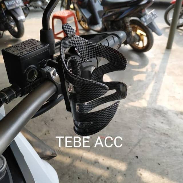 Holder tempat botol minum carbon motor Honda ADV 160 ADV 150 PCX 160 PCX 150 BEAT STREET CB150X dll