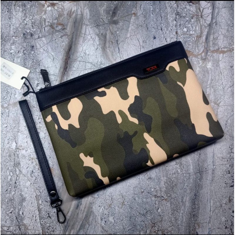 Tas Tangan Tumi Camo Army Clutch Premium import