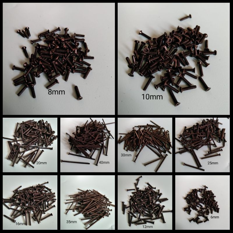 BAUT 2MM KEPALA RATA / BAUT GEPENG M2/SCREW M2(100pcs)