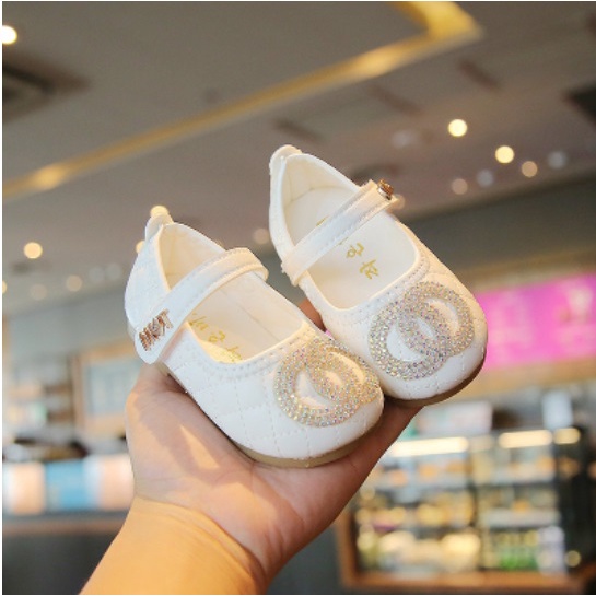 SEPATU ANAK CEWE IMPORT FASHION CHANEL BULAT BAHAN LEMBUT NYAMAN DIPAKAI 15-20