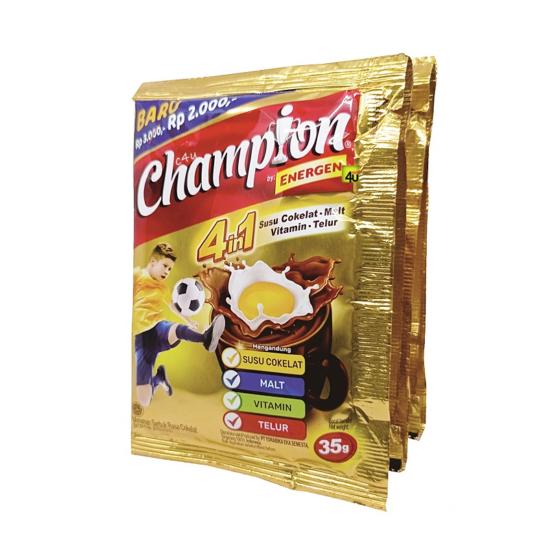 

Energen CHAMPION - Minuman Serbuk rasa Cokelat Malt - paket 5 sachet