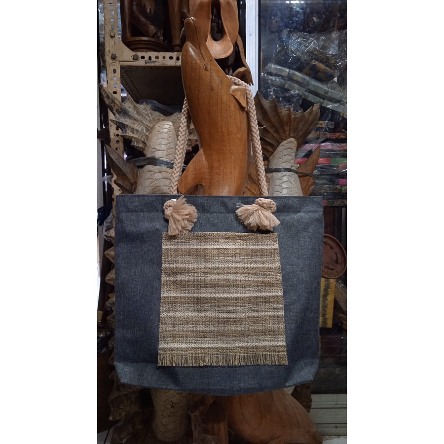 Tas panggul kain denim Totebag bali