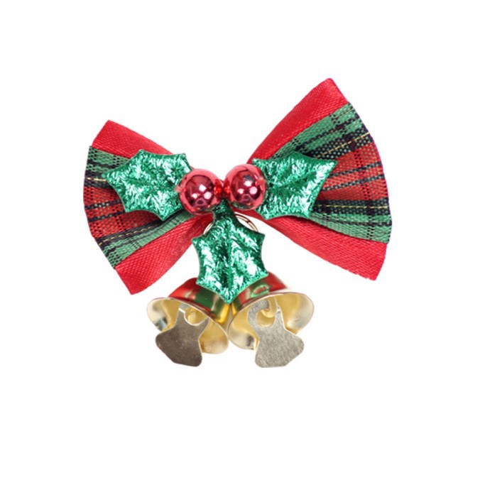 XLD pita bell tartan dekorasi hiasan pohon natal ornamen christmas bow