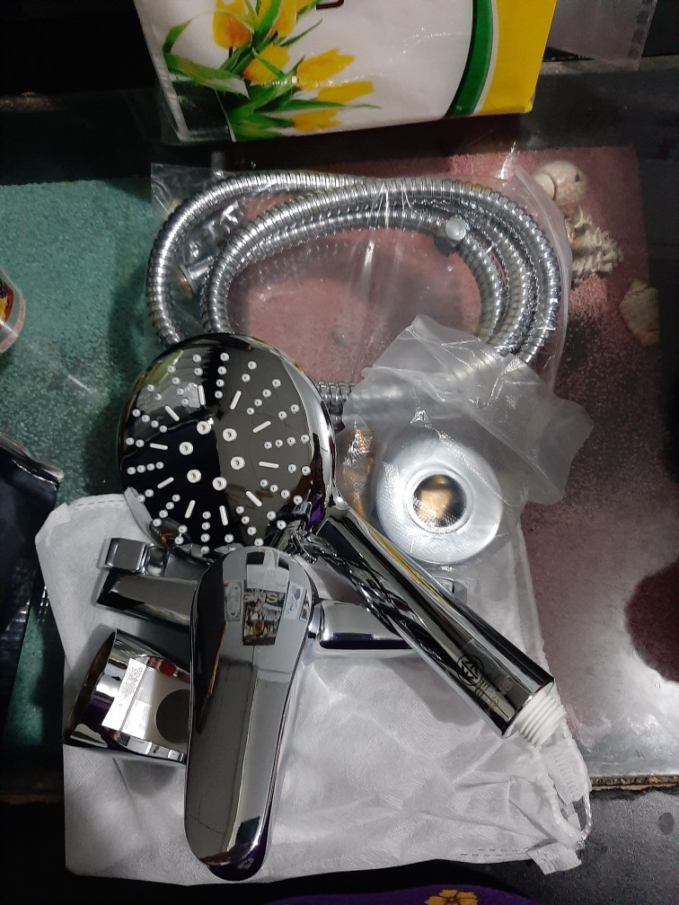 Set Komplit Kran Bathub Panas Dingin Tinggal Pasang