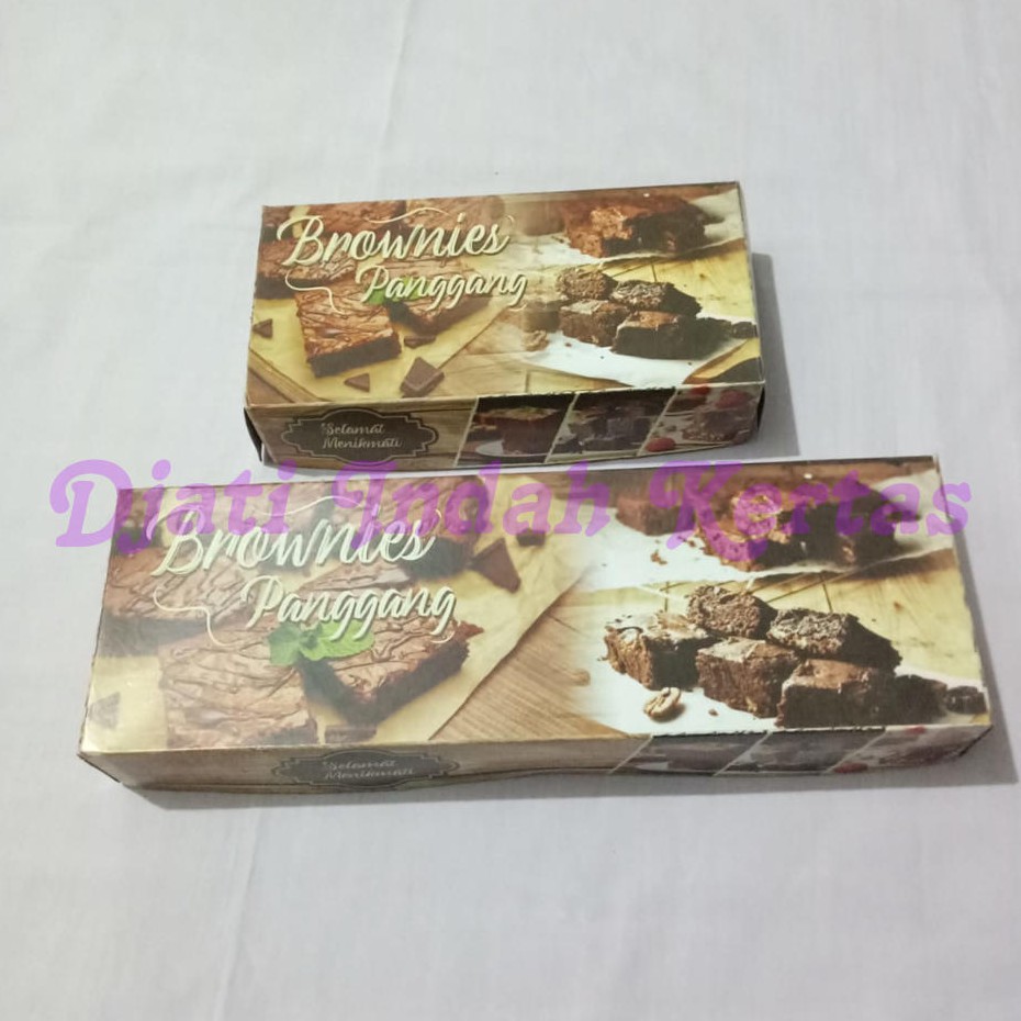 PROMO !!! Kardus Kemasan Kekinian Kue Brownies Panggang / Dus Bronis Uk. 30 x 10 x 4.5 Isi 50 pcs