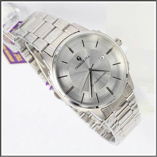 Jam tangan pria Charlie Jill putih Original