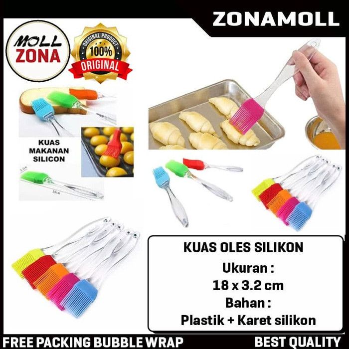 

KUE-PENGHIAS-ALAT- KUAS ROTI KUE BARBEQUE SILIKON FOOD GRADE BRUSH SILICONE CAKE MENTEGA - RANDOM