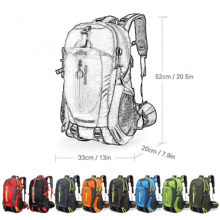 Outdoor Waterproof Sport Bag Camping Backpack - 40L Large Capacity