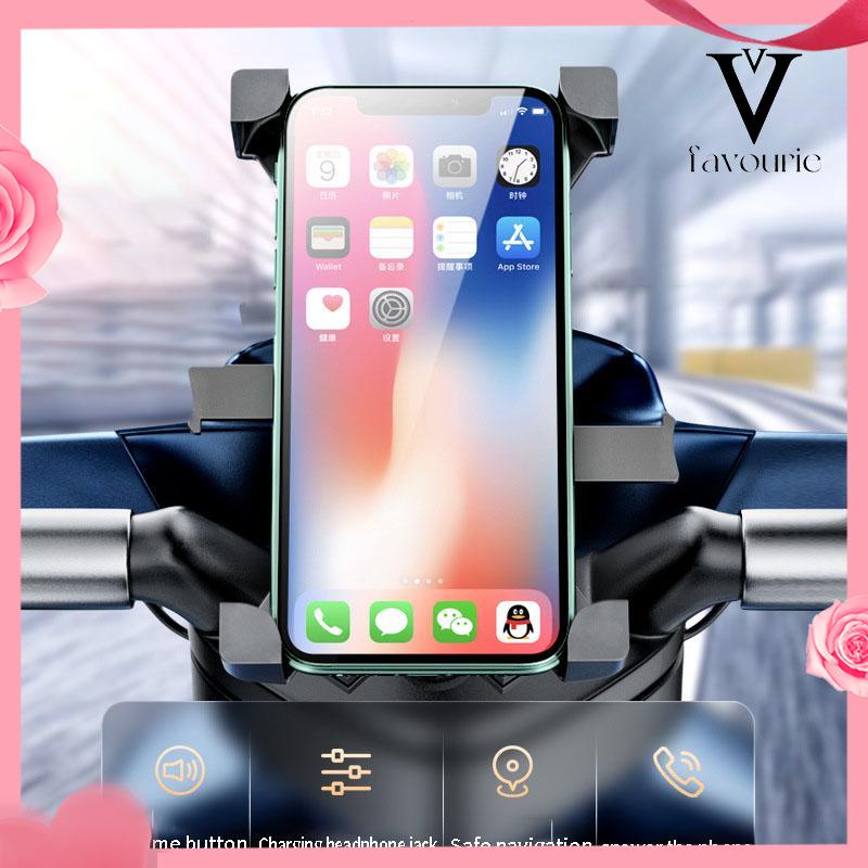 [COD]Braket Ponsel Baterai Sepeda Motor Listrik Mengendarai Mobil Braket Sepeda Navigasi Shockproof-FA