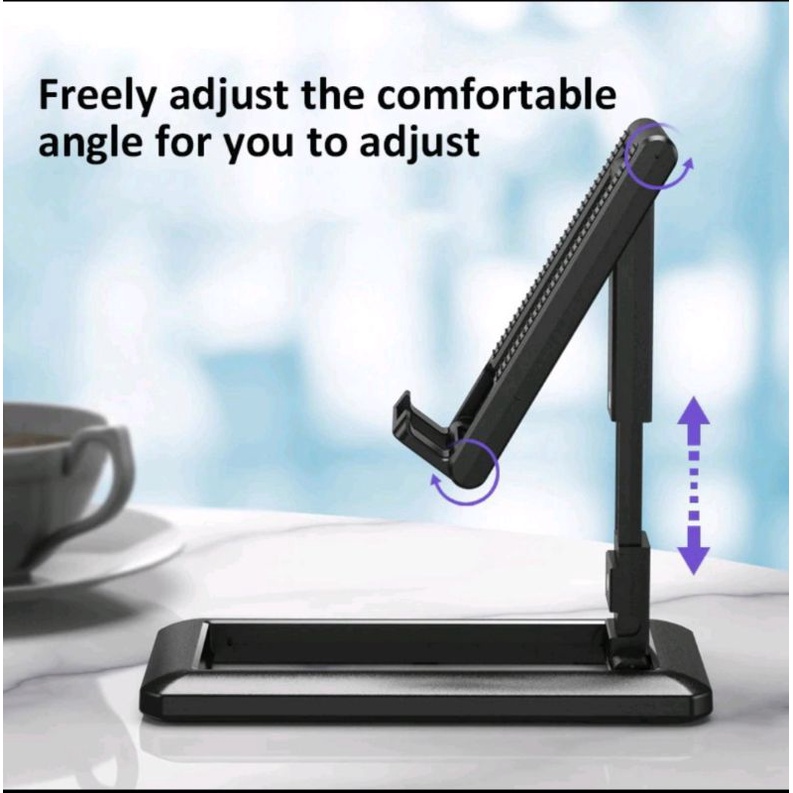 folding desktop phone stand holder hp handphone