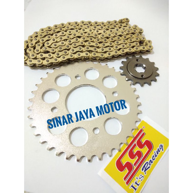 Gear set sss Gir set sss 428 Sonic 150 CB 150 CBR 150 Tiger revo Megapro Verza Supra GTR Rante gold