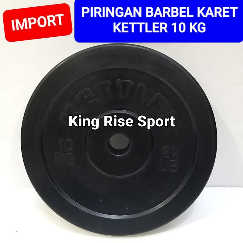 KETTLER Rubber Plate/ Piringan Barbel Karet 10 Kg - ORI