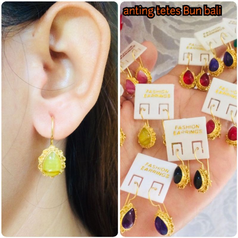 anting tetes Bun Bali rasin