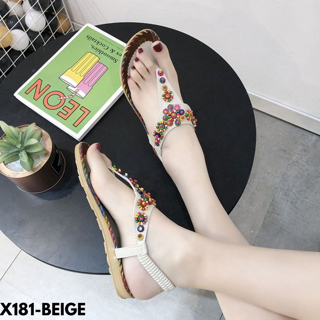 SANDAL WANITA MOTIF MANIK-MANIK CANTIK BANGET BAHAN CANVAS IMPORT 181