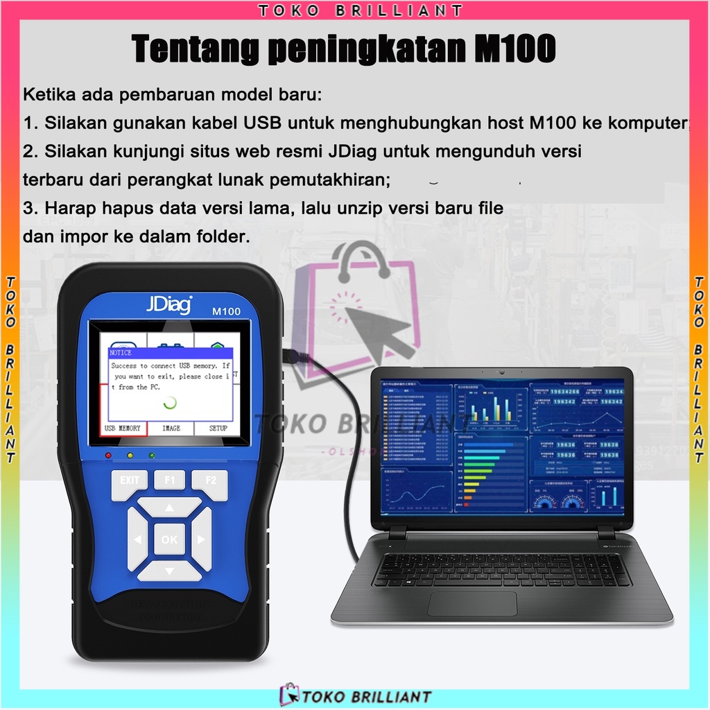 [TERBARU!!! Scanner OBD2 Motor Injeksi Diagnostik ECU ABS | Scaner Motor Injeksi JDiag M100 Motor Diagnostic Scanner Alat [Bahasa Indonesia]