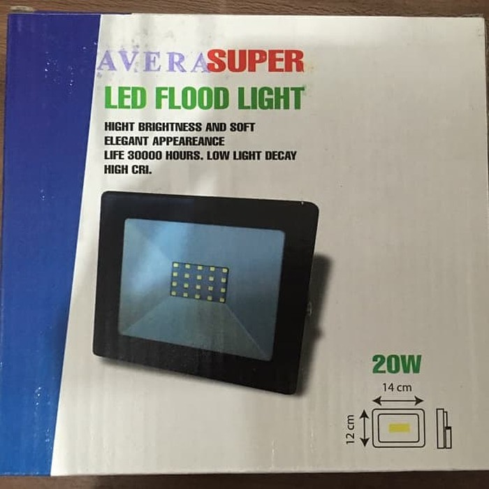 Kap Sorot LED Hemat Energi Outdoor Indoor 20W 20Watt merk Avera