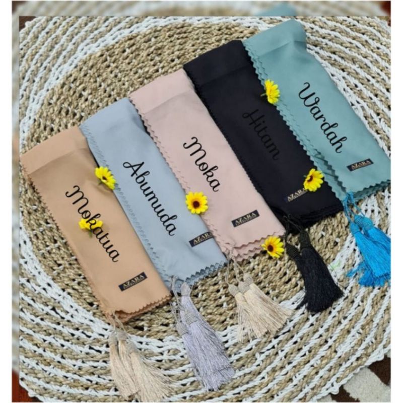 COD Kerudung Segi Empat Termurah Azara Oscara Lc New Jambul Benang Kekinian