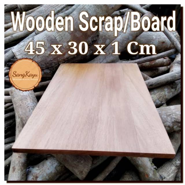 Wooden board scrap 45x30x1 cm papan kayu Wood tray nampan alas