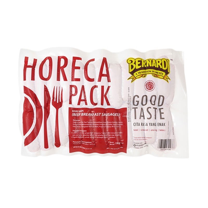 

Sosis sapi Bernardi Horeca beef breakfast