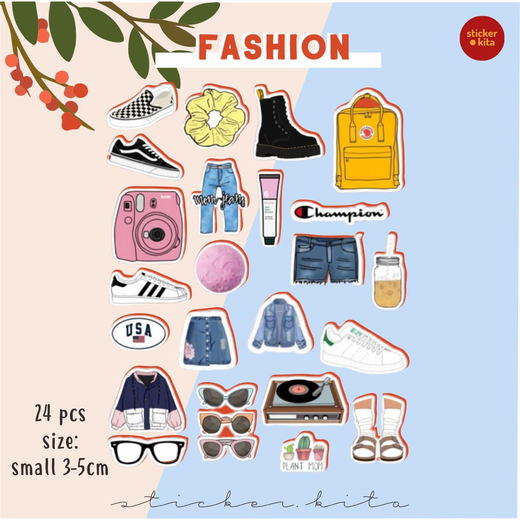 

Fashion Pack - Sticker Tumblr Aesthetic [FREE GIFT] // BISA CUSTOM STICKER STICKER.KITA