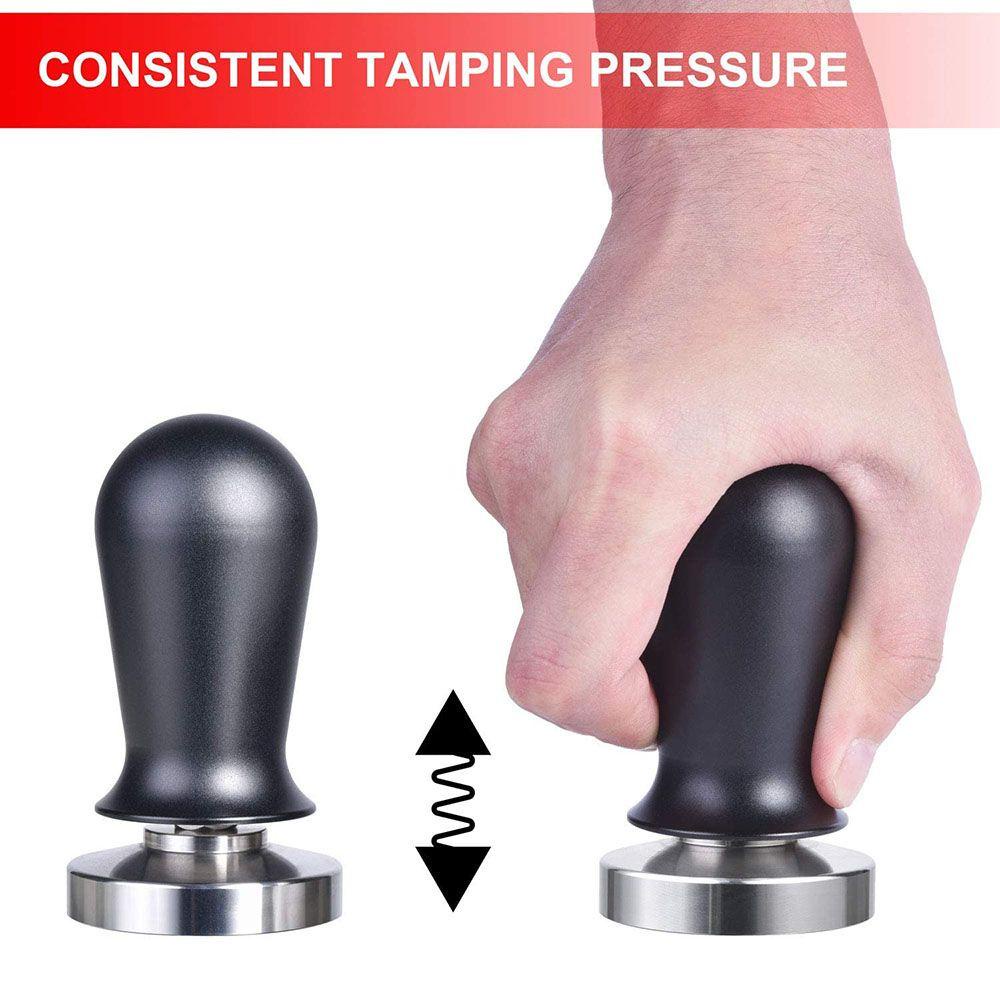 Solighter Calibrated Espresso Tamper Home Pressure Tamper Stainless Steel Alat Seduh Kopi Flat Base