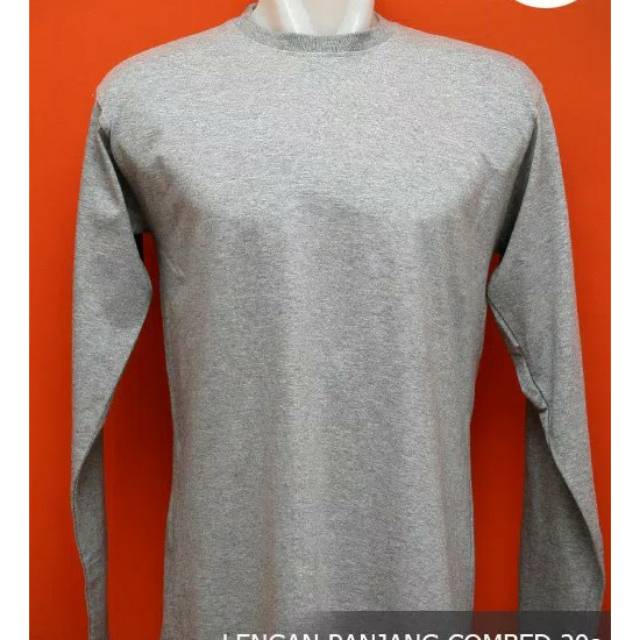 kaos polos lengan panjang Lose watna abu-abu / grey