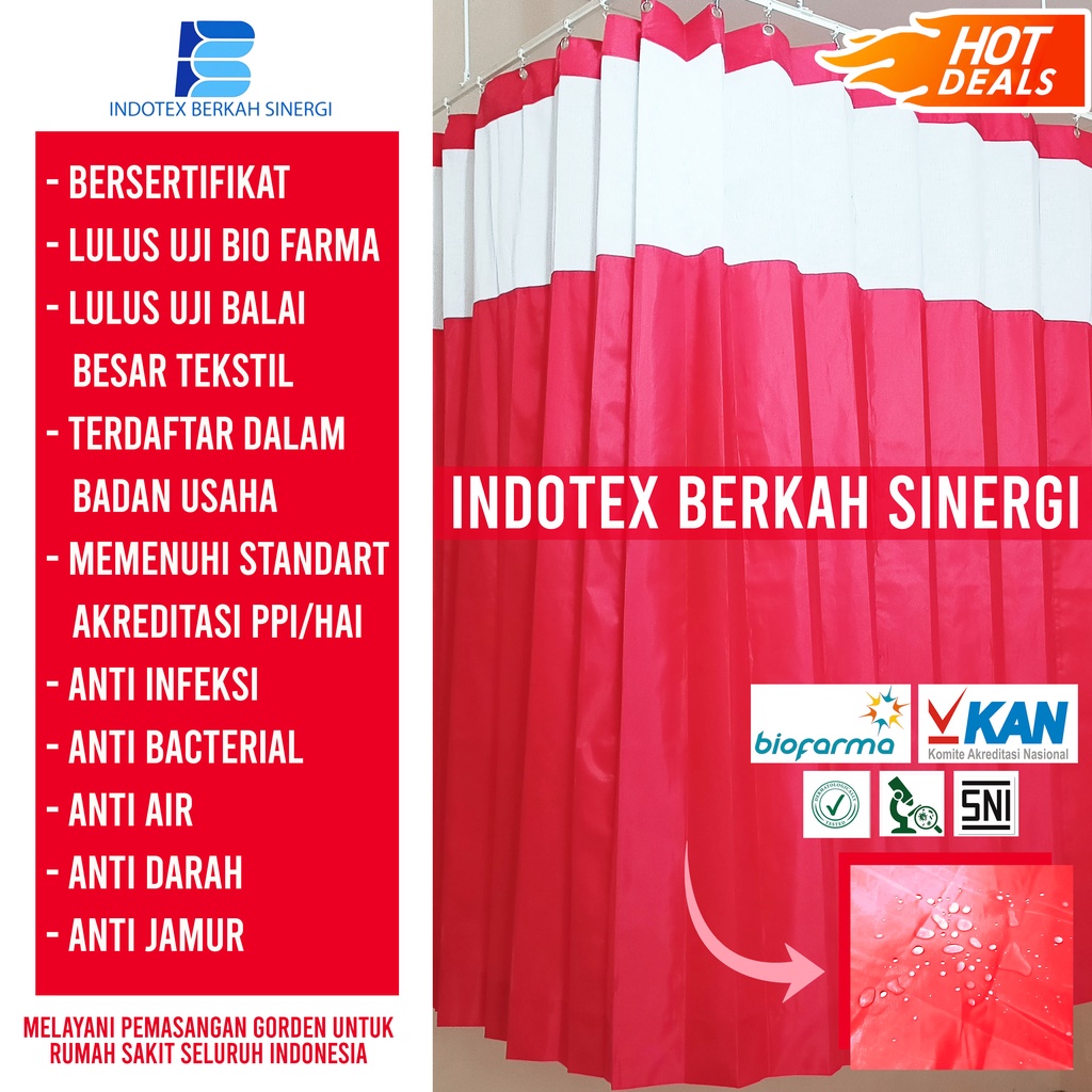 GORDEN RUMAH SAKIT | SEKAT | KLINIK | SPA | SALON | KAIN GORDEN BIASA / GORDEN UNTUK PEMBATAS RUANGA