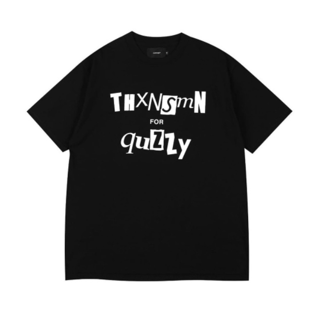 THANKSINSOMNIA | ORIGINAL QUZZY X THAKNSINSOMNIA RETOX  BLACK TEES.