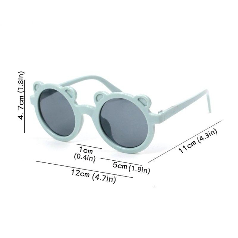 BEAR & ROUND KIDS SUNGLASSES ANTI UV 1-6 TAHUN | Kacamata Anak Perempuan Kacamata Anak Laki Laki Kacamata bulat anak Kacamata anak bear Kacamata anak retro-5