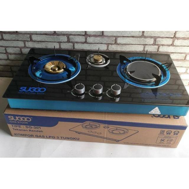 KOMPOR TANAM KACA 3 TUNGKU SUGGO SG 301 Shopee Indonesia KOMPOR TANAM KACA 3 TUNGKU SUGGO SG 301 Shopee Indonesia