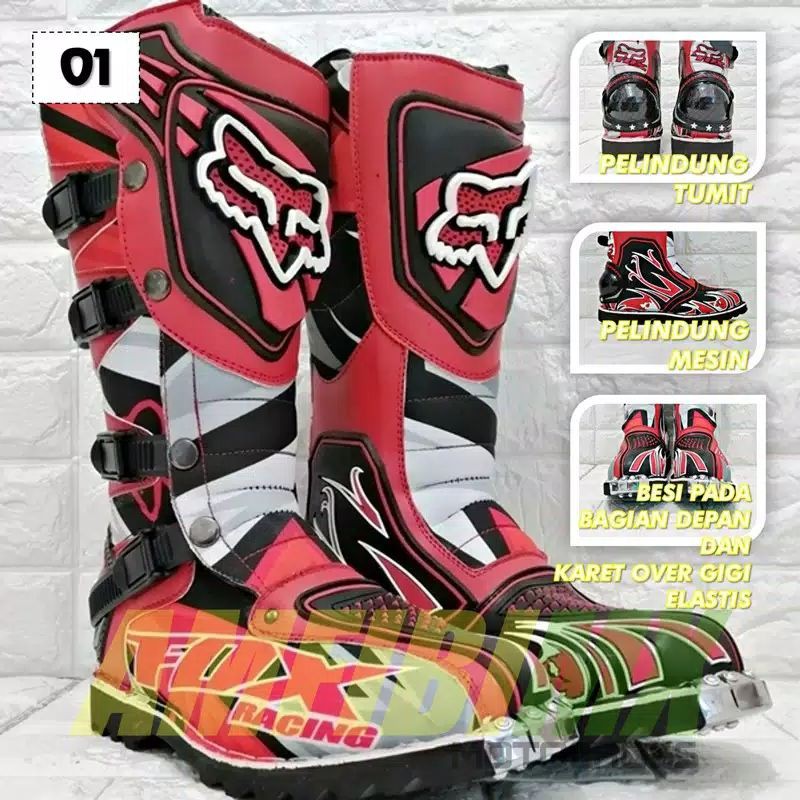 Sepatu trail Adventure Safety Protector Red