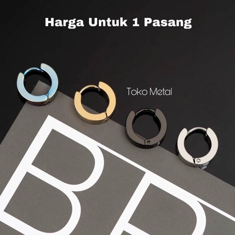 Anting Titanium Tindik Pria dan Wanita 1 Pasang [ Toko Metal ]