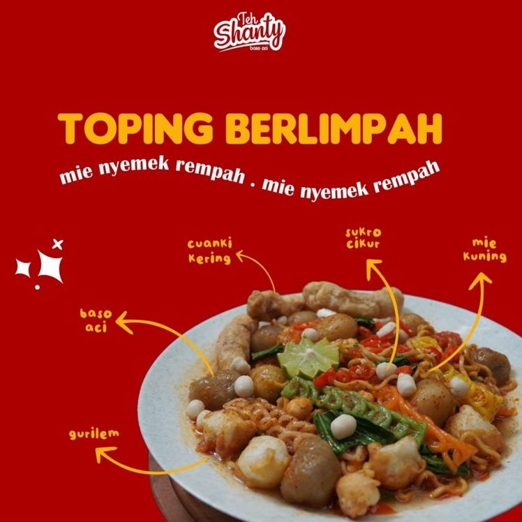 

Produk Extra Acn90 READY Baso aci Teh Shanty Mie Nyemek Rempah Varian Baru .,.,