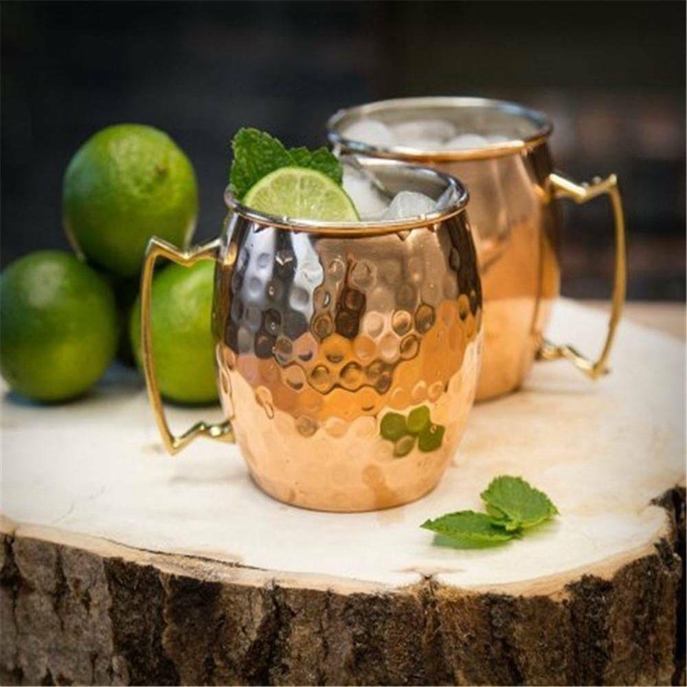 Lanfy Mug Copper Plated 550ml Stainless Steel Perlengkapan Minum Makan Cocktail Gelas Bir Cangkir