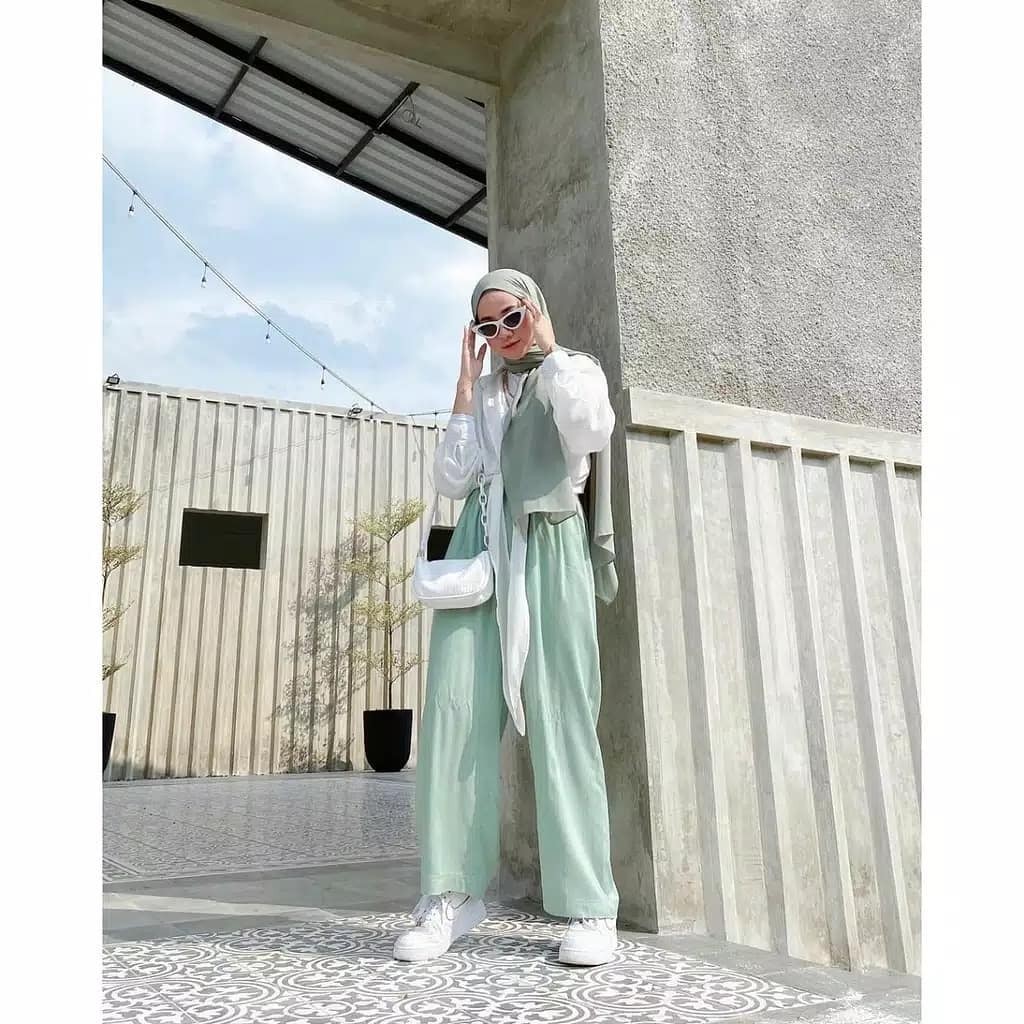 TUNIK KOTAK MINT VIRAL - KATUN KOTAK PREMIUM - RIRI TUNIK - OVERSIZE -JUMBO - LD110CM -ATASAN MUSLIM