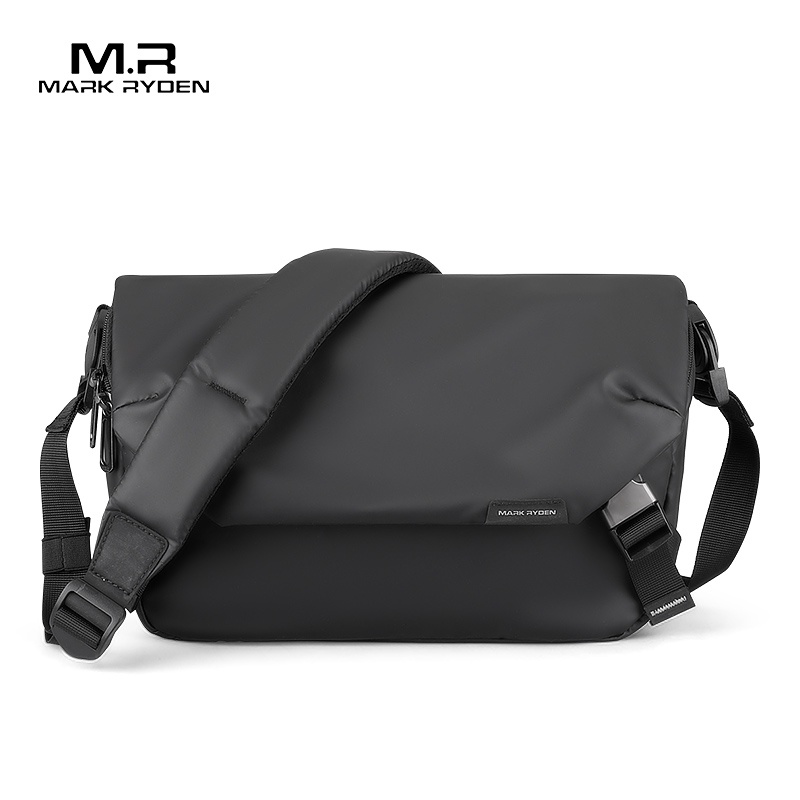 SmallLee MARK RYDEN Tas Selempang Tas Selempang Kain Oxford Tahan Air USB Pengisian Tas Selempang Cocok untuk iPad 12.5 Inci Bahu Messenger Tas Tas Dada Tas Travel untuk Pria