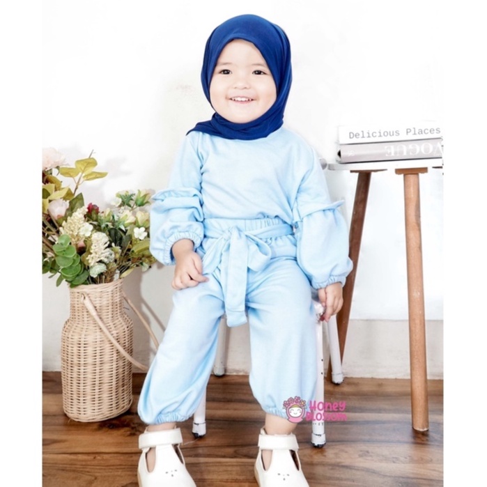 Setelan One Set Anak Perempuan Alika / Setcel Anak 1-5 thn  / Baju One Set